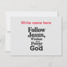 Suivre la carte postale personnalisée Jésus