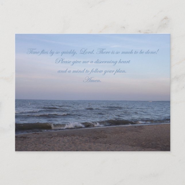 Suivre votre plan carte postale de prière (Devant)