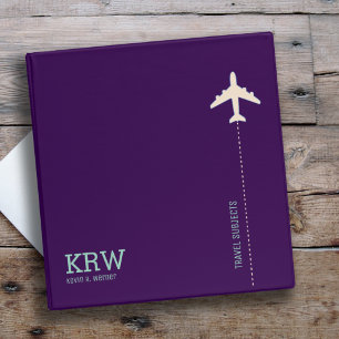 Sujets de voyage Classeur moderne violet avec avio