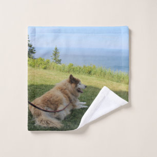 Suka Enjoying Cape George Wash Cloth