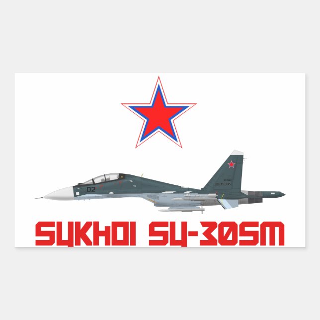 Sukhoi Su-30SM Russian Air Force VKS Sticker (Front)