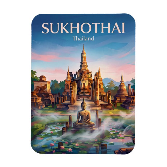 Sukhothai Historical Park Thailand Magnet (Vertical)