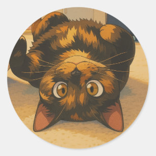 Suki Upside Down Classic Round Sticker