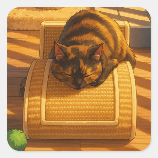 Suki's Sunny Nap Square Sticker