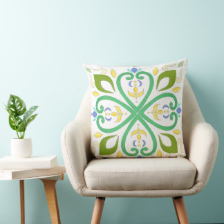 Sukjai Mandala – Thai-Inspired Pattern Throw Pillo Throw Pillow