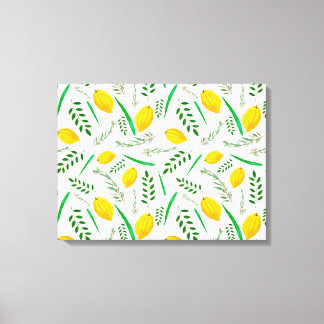 Sukkah, sukkot, Etrog, Jewish holydays, shofar, Canvas Print