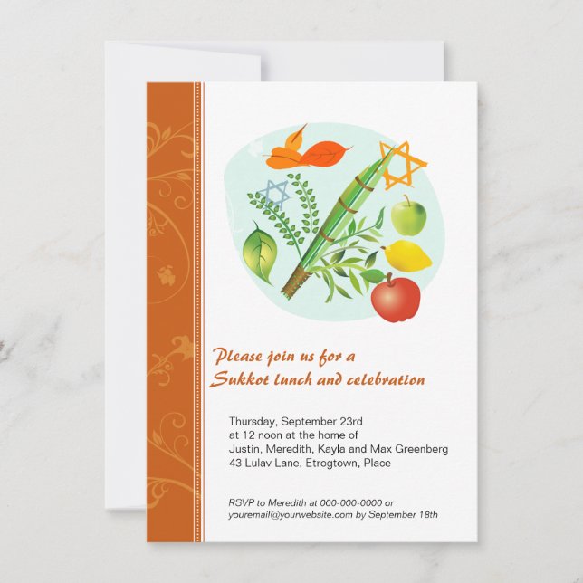 Sukkot Celebration Invitation (Front)