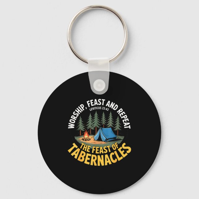 Sukkot _ Hebrew Israelite Feast Days _ Feast Of Ta Keychain (Front)