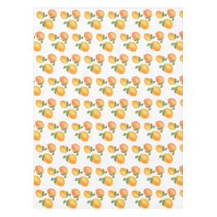 Sukkot orange yellow lemons pattern tablecloth