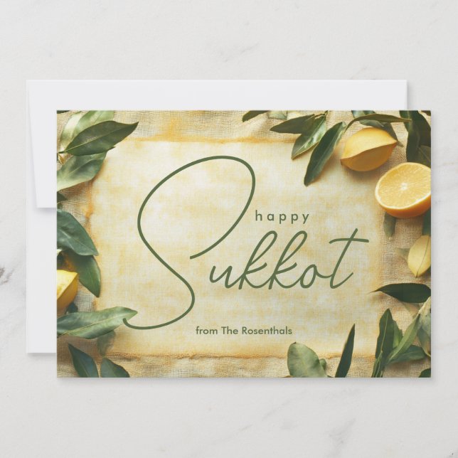 Sukkot Serenity: A Joyous Blessing card (Front)