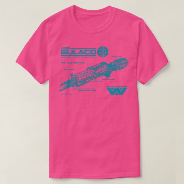 Sulaco Schematics BL T-Shirt (Design Front)