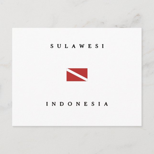 Sulawesi Indonesia Scuba Dive Flag Postcard (Front)
