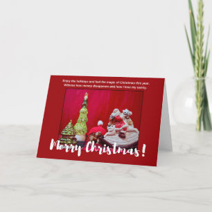 Sulcata Tortoise and Santa Claus Christmas quote Card