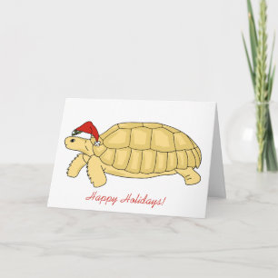 Sulcata Tortoise Christmas Card
