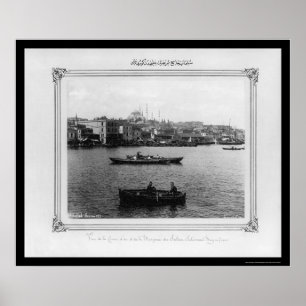 Suleymaniye Mosque in Istanbul 1885 Poster