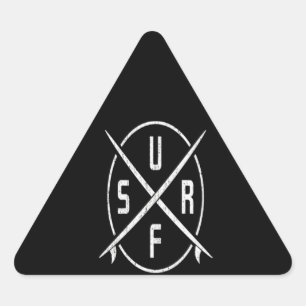 Sulfing Lover  Compass Of Surfing Triangle Sticker