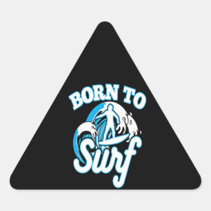 Sulfing Lover  Dad Sulfing Born To Surf Triangle Sticker