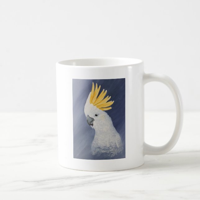 Sulfur crested Cockatoo gift for the parrot lover Coffee Mug (Right)
