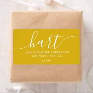 Sulfure moderne Yellow Script Family Adresse de re