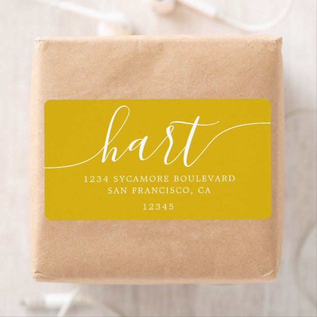 Sulfure moderne Yellow Script Family Adresse de re (En situation)