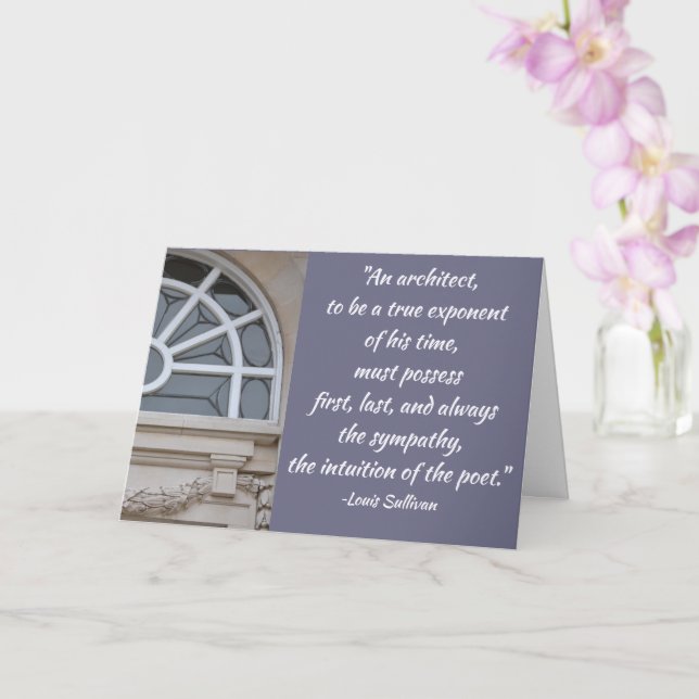 Sullivan Architect Graduate Greeting Card (Orchid)