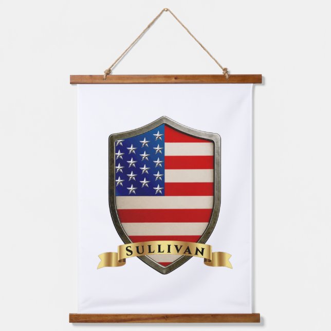 Sullivan USA Heritage Shield Hanging Tapestry (Front)
