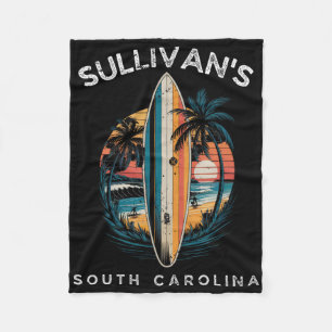 Sullivan's South Carolina Men Women Surfing Fleece Blanket