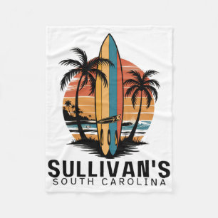 Sullivan's South Carolina Surfing Surfer Fleece Blanket