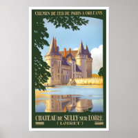 Sully France vintage travel Poster