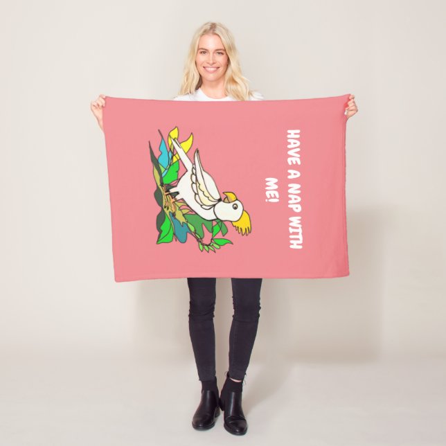 Sulphur crested cockatoo fleece blanket (In Situ)