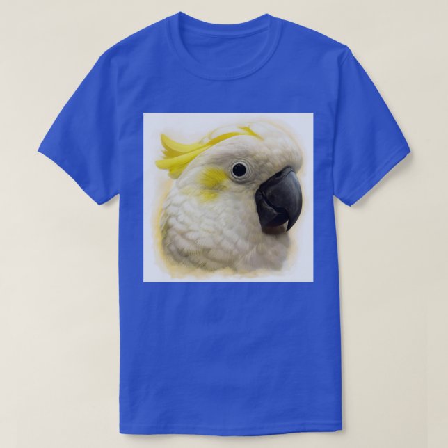 Sulphur Crested Cockatoo realistic painting T-Shirt (Design Front)