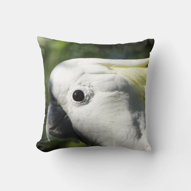 Sulphur Crested Cockatoo Throw Pillow (Front)