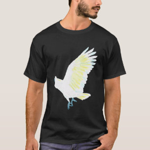 Sulphur-Crested Yellow Cockatoo Watercolor Parrot T-Shirt