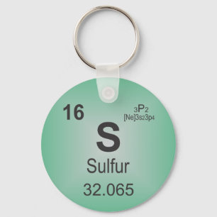 Sulphur Individual Element of the Periodic Table Keychain
