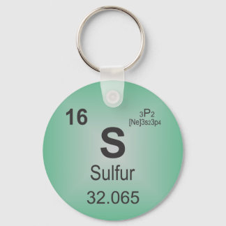 Sulphur Individual Element of the Periodic Table Keychain