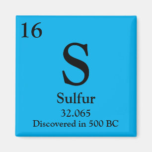 Sulphur Periodic Table Magnet