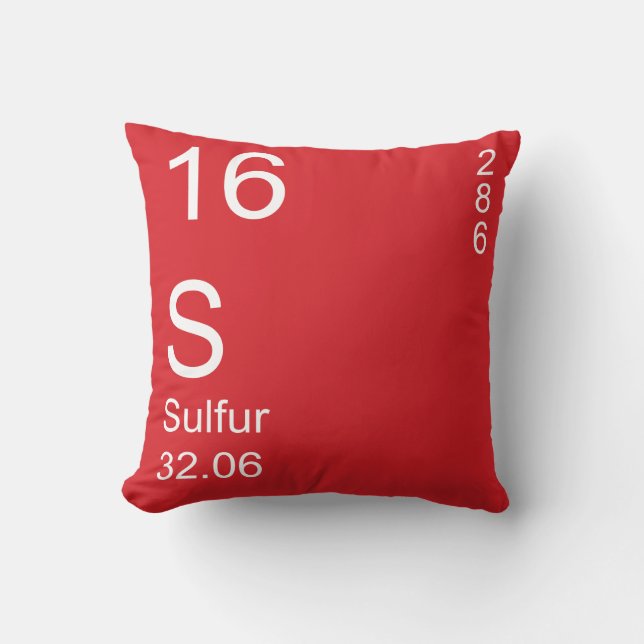 Sulphur Throw Pillow (Front)