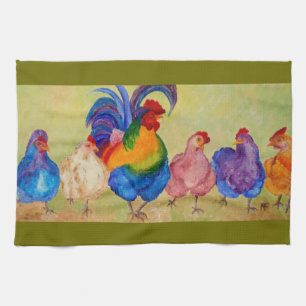 sultan et ses poussins - serviette de cuisine
