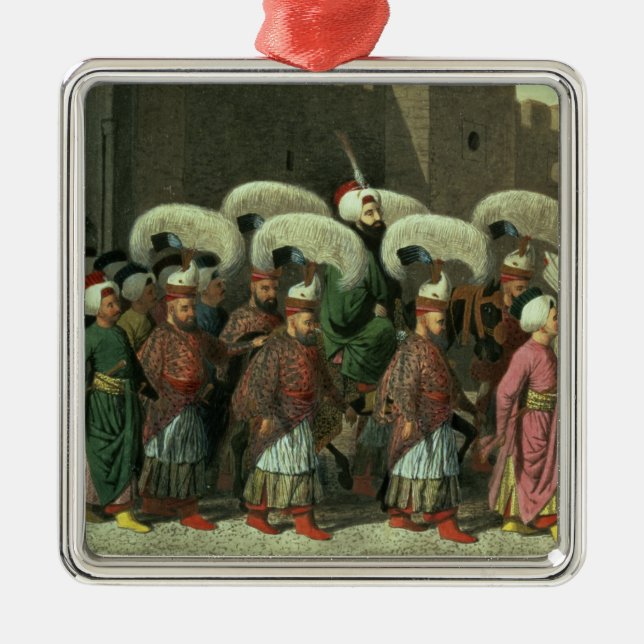 Sultan Mahmud II in Procession, 1809 Metal Ornament (Front)