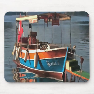 Sultan Taxi Boat Marmaris Nautical Art  Mouse Pad