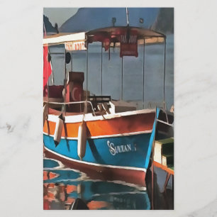 Sultan Taxi Boat Marmaris Nautical Art  Stationery