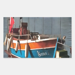 Sultan Taxi Boat Marmaris Nautical Art Sticker