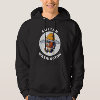 Sultan Washington Mountains Hiking Gnome WA Souven Hoodie