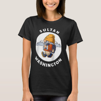 Sultan Washington Mountains Hiking Gnome WA Souven T-Shirt