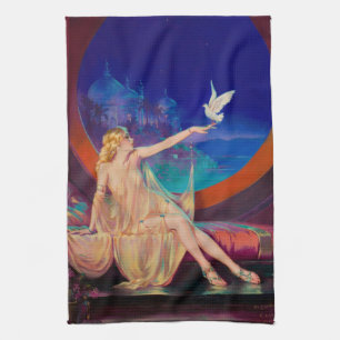 Sultana the Arabian Sultan's Concubine 1925 Kitchen Towel