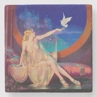 Sultana the Arabian Sultan's Concubine 1925 Stone Coaster