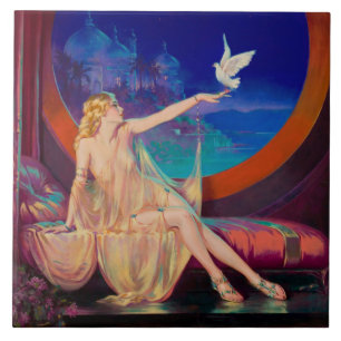 Sultana the Arabian Sultan's Concubine 1925 Tile