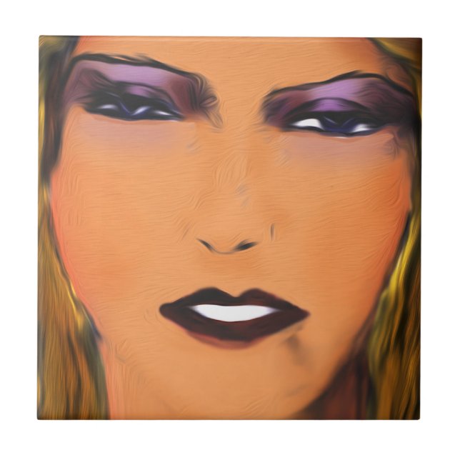 Sultry Woman Sketch Tile (Front)