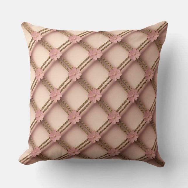 Sulur Spiral Lattice Throw Pillow (Front)