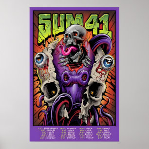 SUM 41 REPRODUCTION Gig Poster Matte  Art Print